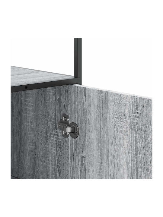 Cabinet Storage Made of Metal & Wood L35.5xW35xH139cm