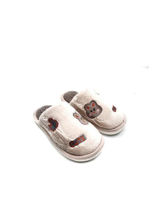 Kids Slippers Beige