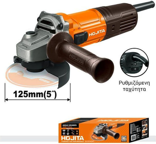 Hojita 601004.0003 Grinder 125mm Electric 900W with Speed Control