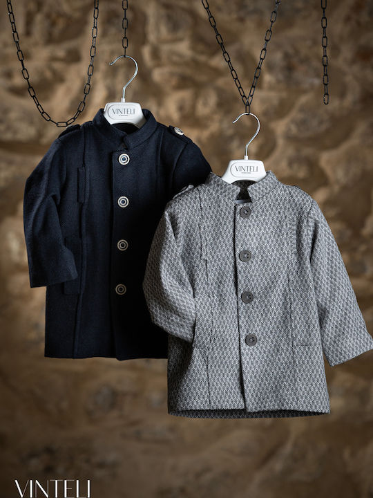 Baptism Coat Boy Blue 9109 Vinteli Vn-9109