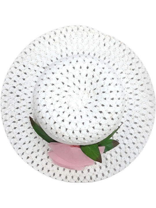 Domina Kids' Hat Jockey Straw White