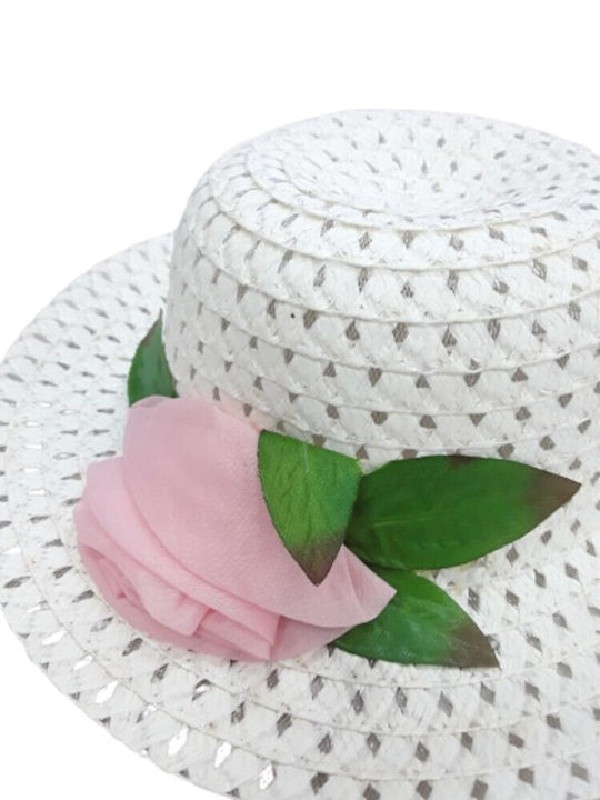 Domina Kids' Hat Fedora Straw White