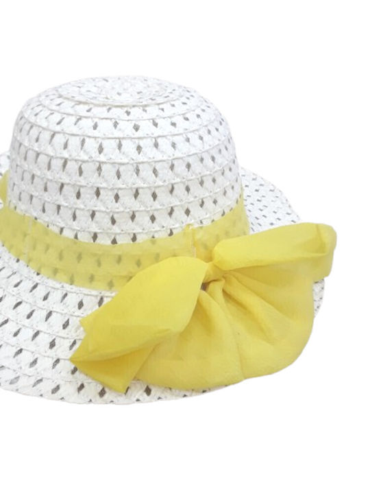 Domina Kids' Hat Fedora Straw White