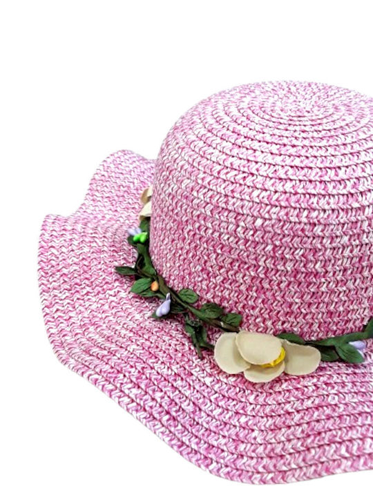 Domina Kinderhut Fedora Stroh Rosa
