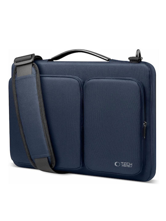 Tech-Protect Defender Τσάντα Ώμου / Χειρός για Laptop 16" σε Μπλε χρώμα