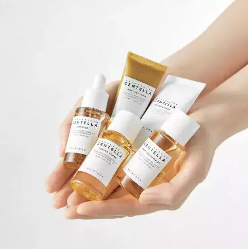 Skin1004 Madagascar Centella Travel Kit Skin Care Set for Moisturizing, against Acne & Brightening 6pcs