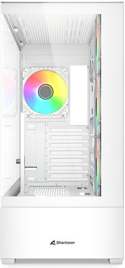 Sharkoon Sharkoon AK6 RGB Gaming Midi Tower Κουτί Υπολογιστή με Πλαϊνό Παράθυρο Μαύρο