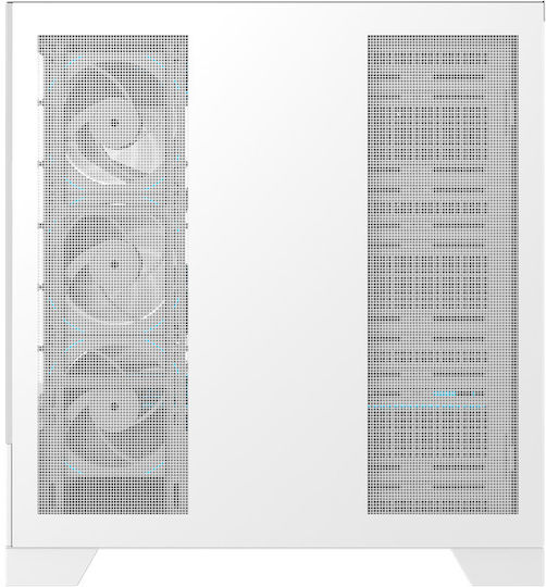 Darkflash DY451 PRO Геймърско бюро Midi Tower Компютърна кутия със страничен прозорец и RGB осветление Бял