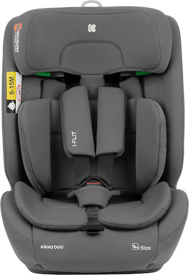 Kikka Boo i-Flit Baby Car Seat i-Size with Isofix Light Grey 9-36 kg