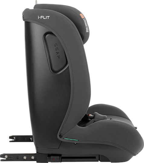 Kikka Boo i-Flit Baby Car Seat i-Size with Isofix Dark Grey 9-36 kg