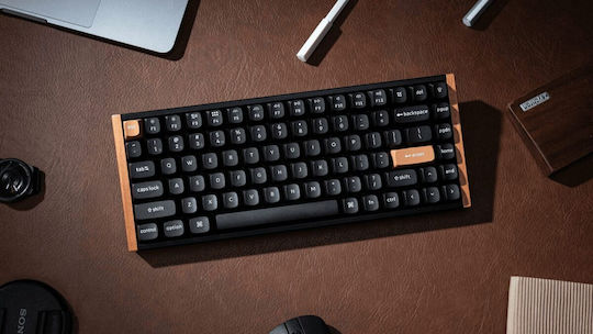 Keychron K2 HE K2H-F1 Wireless Gaming Mechanical Keyboard 75% with Gateron Double-Rail Magnetic Nebula Switches English US Black Special Wood Edition