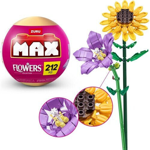Zuru Max Build Building Blocks Garden Long Flowers for 3+ Years Various Designs 1pc