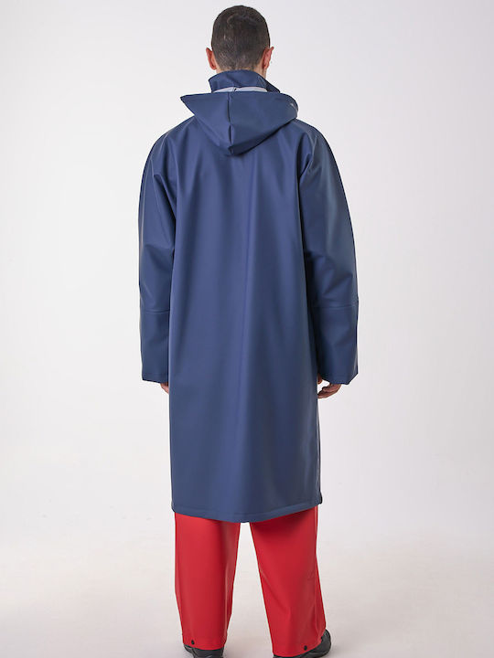 Anorak Wasserdichter Trenchcoat Avenue X-lang Blau