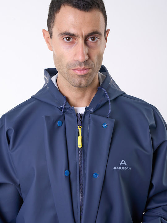 Trench impermeabil Anorak Strutter Flex X-long Albastru