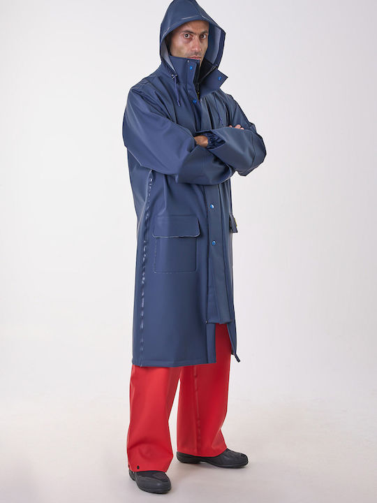 Anorak Wasserdichter Trenchcoat Avenue X-lang Blau