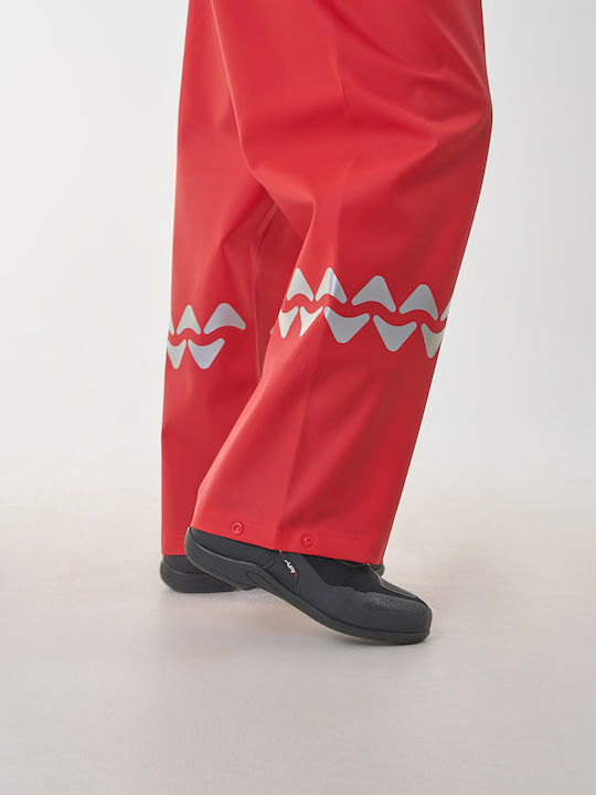 Pantaloni Anorak Impermeabili Way II – Roșu Reflectorizant