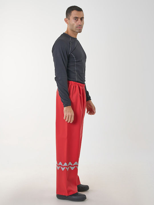 Pantaloni Anorak Impermeabili Way II – Roșu Reflectorizant
