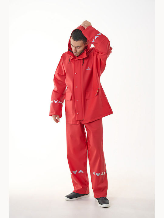 Anorak Wasserdichter Anzug Avenue R Lang Rot