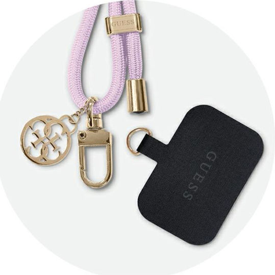 Guess Lila Strap Metal Charm Neck Strap for Mobile Phones Lilac