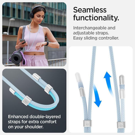 Spigen Spigen Universal Strap Set Crossbody & Wrist Mute Blue