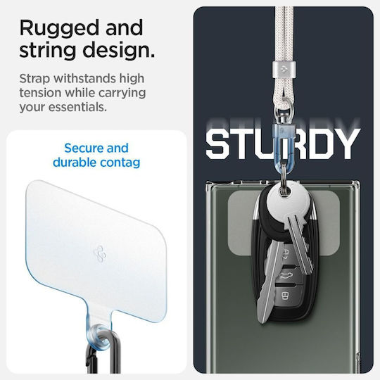 Spigen Universal Strap Set Crossbody & Wrist Pearl White