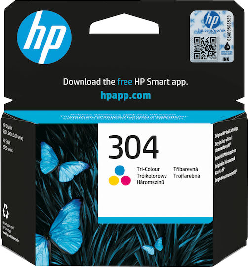 HP 304 Γνήσιο Μελάνι Εκτυπωτή InkJet Πολλαπλό (Color) (N9K05AE)