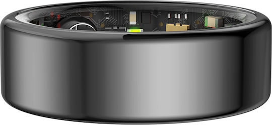 Maxlife MXSR-100 Smart Ring 21.4mm Αδιάβροχο με Παλμογράφο Μαύρο