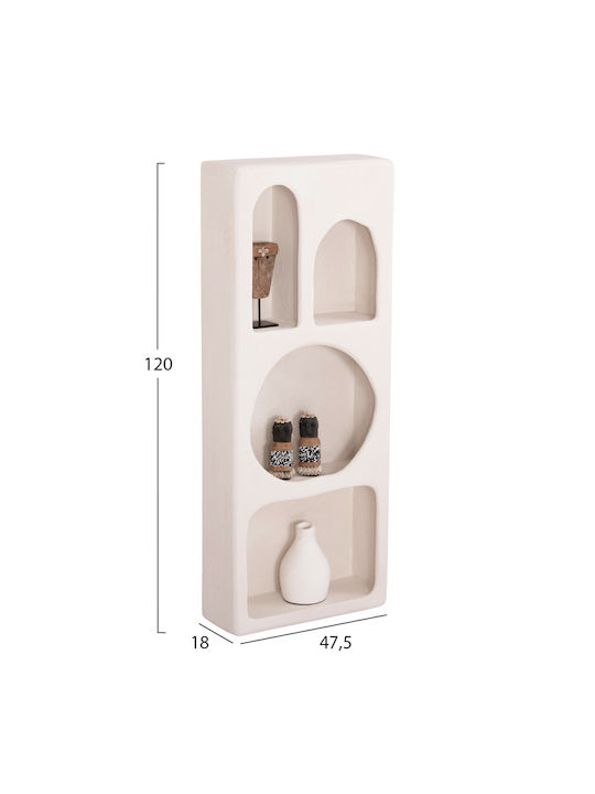 Shelf Wall Santorini Off-white 47.5x18x120cm