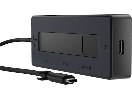 HP 6G843AA USB-C Docking Station mit 4K PD Schwarz