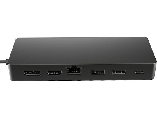 HP USB-C Docking Station με HDMI/DisplayPort 4K PD Ethernet Μαύρο (50H55AA)