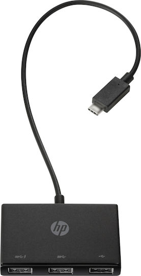 HP Hub 3 Θυρών USB 3.0 με σύνδεση USB-C