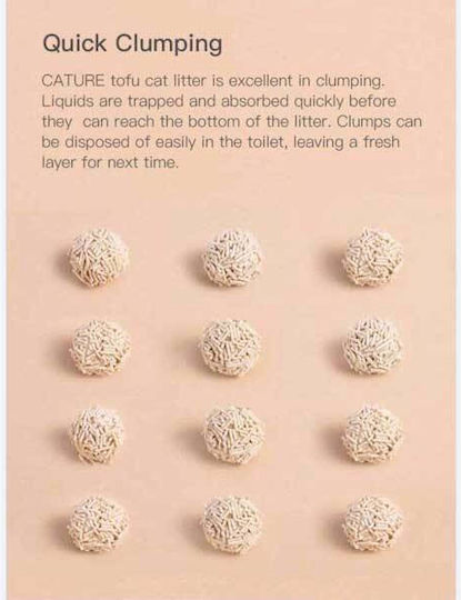 Cature Natural Tofu Clumping Cat Litter Cat Pellet Tofu with Scent Green Tea 18lt