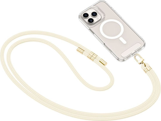 Tech-Protect Rope Crossbody Strap Neck Strap for Mobile Phones Beige