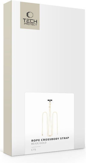 Tech-Protect Rope Crossbody Strap Neck Strap for Mobile Phones Beige