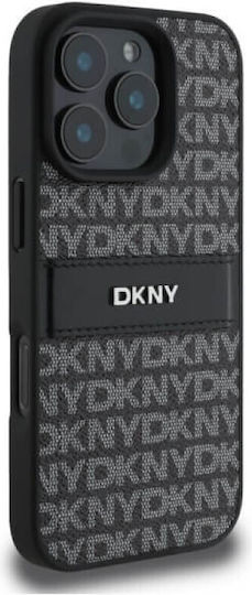 DKNY Pattern Umschlag Rückseite Metallisch Schwarz (iPhone 17 Pro Max / iPhone 17 Pro / iPhone 16 Pro Max)