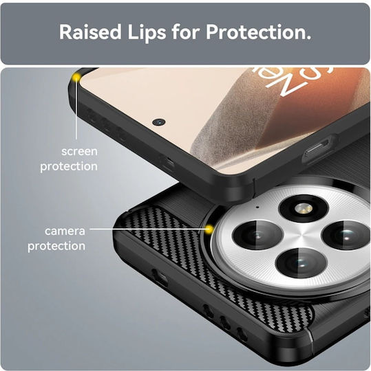 Techsuit Carbon Back Cover Σιλικόνης Μαύρο (OnePlus 13)