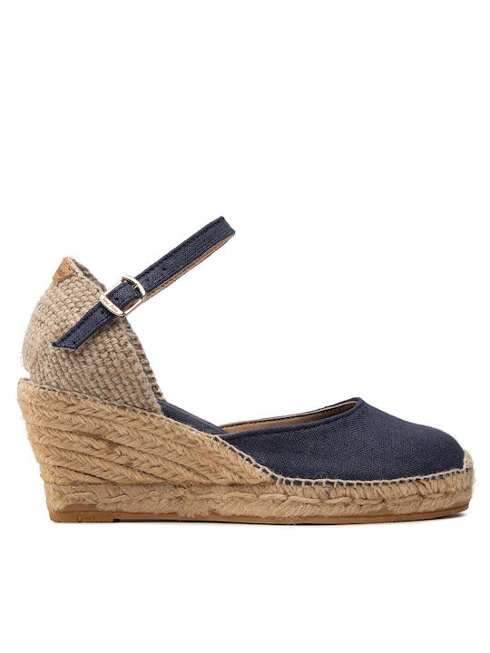 Caldes Damenplattformen im Espadrilles-Stil Marineblau