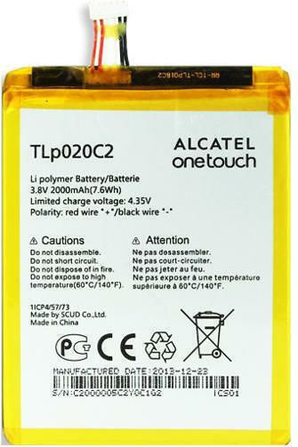 Alcatel TLP020C2 Replacement Battery 2000mAh for One Touch IdolX 6040D/6040X