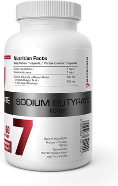 7Nutrition Sodium Butyrate Forte Ειδικό Συμπλήρωμα Διατροφής 60 φυτικές κάψουλες
