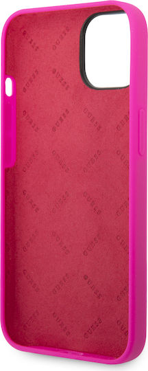Guess Script Gold Logo Back Cover Πλαστικό / Σιλικόνης Φούξια (iPhone 14)