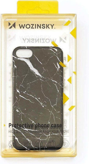 Wozinsky Marble Back Cover Silicon Set cu Geam Negru (Galaxy M31)