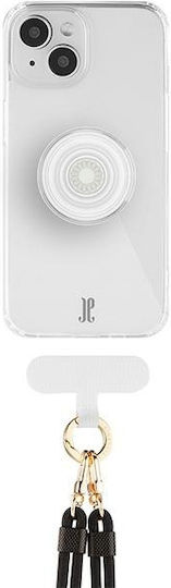 Just Elegance Popgrip Back Cover Silicone / Plastic with Strap Transparent (iPhone 15)