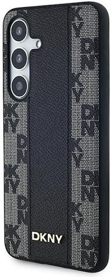 DKNY Pattern Umschlag Rückseite Synthetisches Leder / Leder Schwarz (Galaxy S24)