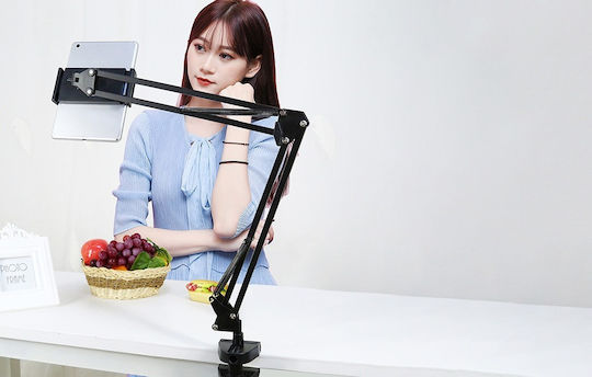 Puluz Desk Stand Mobile Phone Stand with Extension Arm in Black Colour
