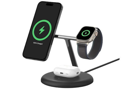 Belkin Ασύρματος Φορτιστής Qi2 15W Μαύρος (WIZ009VFBK-V2)