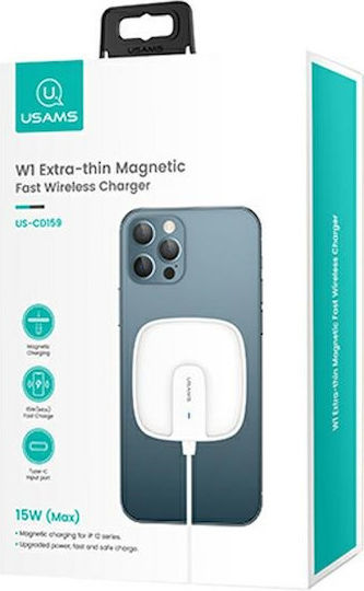 Usams Magsafe-Ladegerät 15W Weiß (US-CD159)