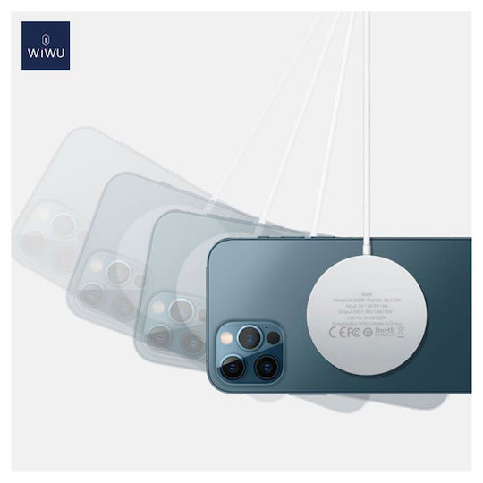 Wiwu Ασύρματος Φορτιστής (Qi Pad) 15W Ασημί (Wi-W009)