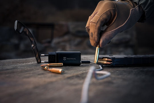 Tactical Φορτιστής Χωρίς Καλώδιο GaN με Θύρα USB-A και 2 Θύρες USB-C 65W Power Delivery / Quick Charge 3.0 Μαύρος (FlashBang)