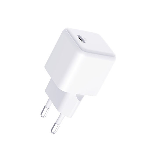 3MK Φορτιστής GaN με Θύρα USB-C και Καλώδιο USB-C - USB-C 25W Power Delivery Λευκός (Hyper)