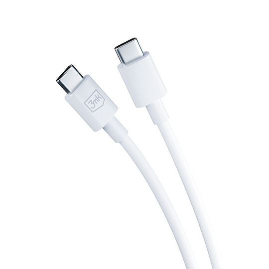 3MK Φορτιστής GaN με Θύρα USB-C και Καλώδιο USB-C - USB-C 25W Power Delivery Λευκός (Hyper)